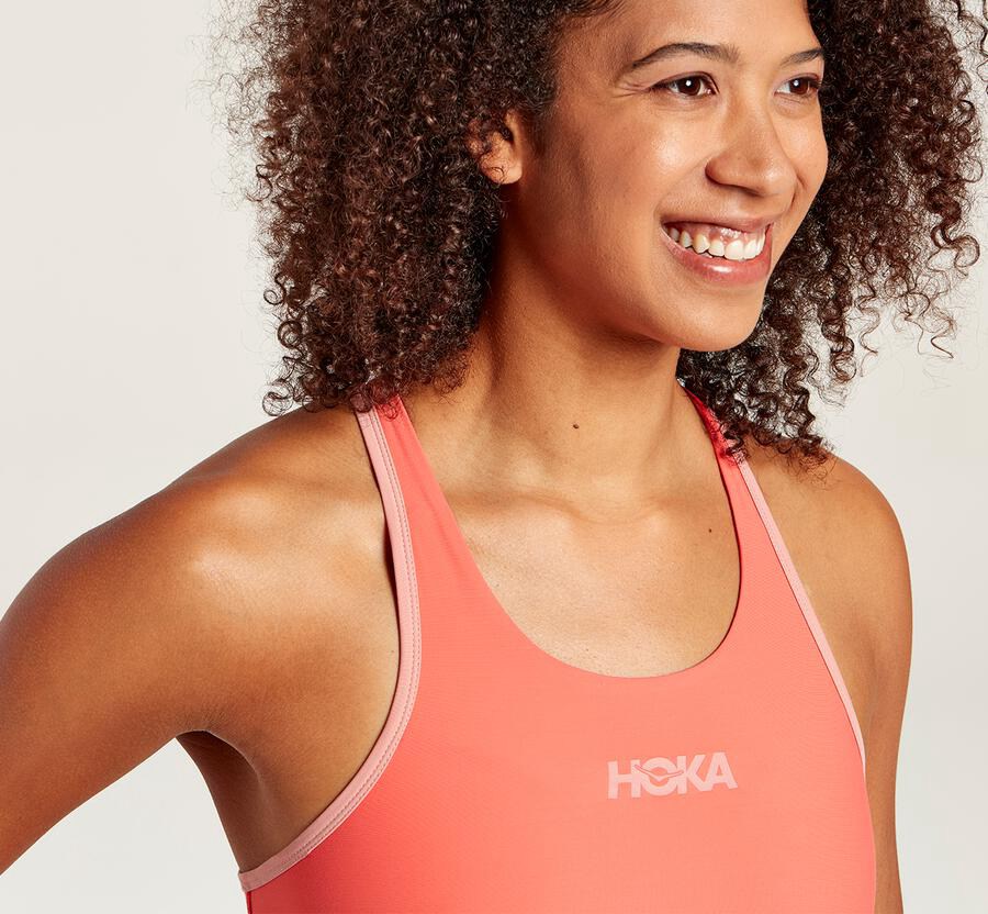 Soutien Gorge Hoka One One Performance Sports Femme - Orange - ZQR-428563